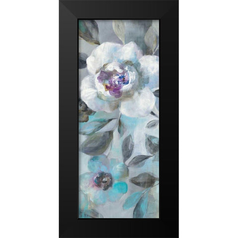 Twilight Flowers II Black Modern Wood Framed Art Print by Nai, Danhui