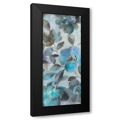 Twilight Flowers III Black Modern Wood Framed Art Print with Double Matting by Nai, Danhui