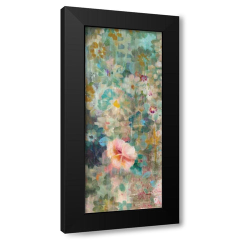 Flower Shower II Black Modern Wood Framed Art Print with Double Matting by Nai, Danhui