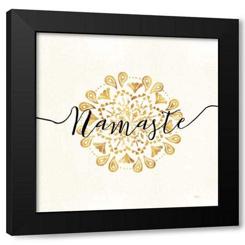 Namaste I Black Modern Wood Framed Art Print by Charron, Veronique