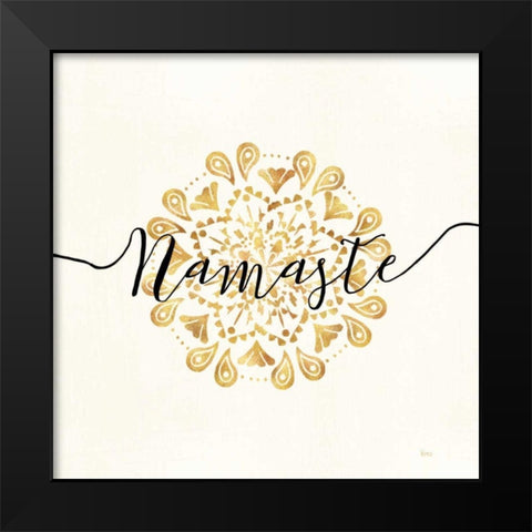 Namaste I Black Modern Wood Framed Art Print by Charron, Veronique