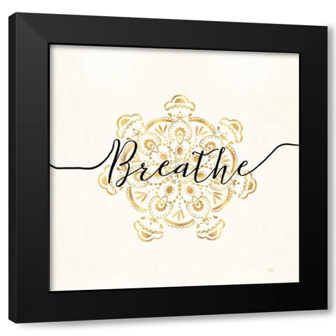 Namaste II Black Modern Wood Framed Art Print with Double Matting by Charron, Veronique