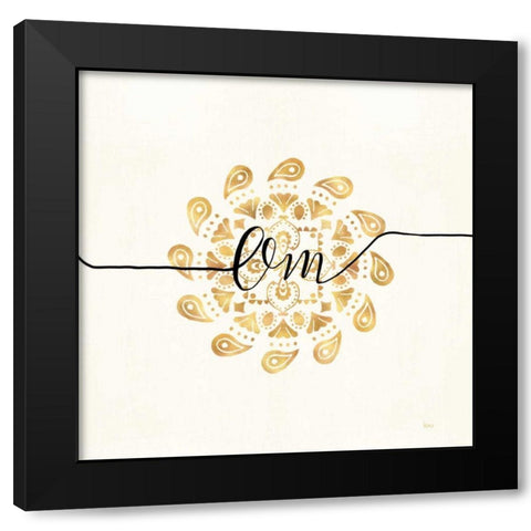 Namaste III Black Modern Wood Framed Art Print by Charron, Veronique