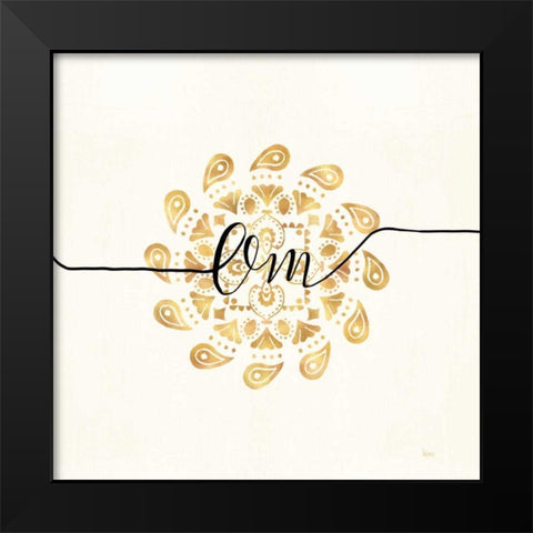 Namaste III Black Modern Wood Framed Art Print by Charron, Veronique