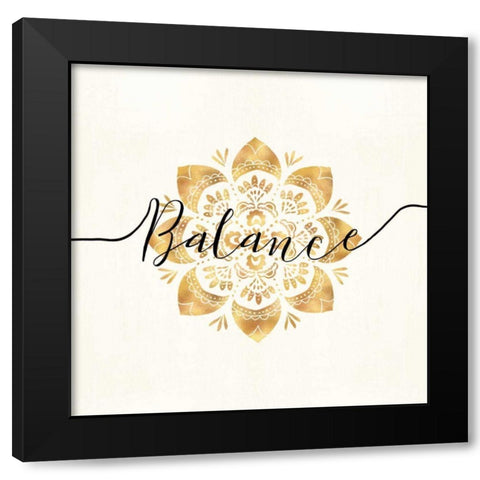 Namaste IV Black Modern Wood Framed Art Print by Charron, Veronique