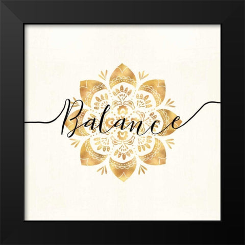 Namaste IV Black Modern Wood Framed Art Print by Charron, Veronique