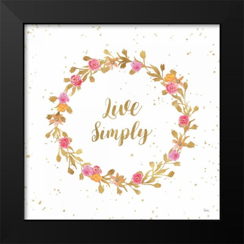 Say it Simply I Black Modern Wood Framed Art Print by Charron, Veronique