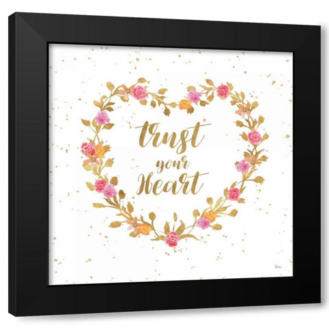 Say it Simply II Black Modern Wood Framed Art Print by Charron, Veronique