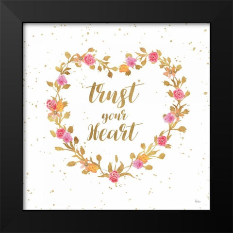 Say it Simply II Black Modern Wood Framed Art Print by Charron, Veronique