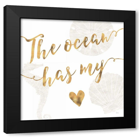 To the Sea II Black Modern Wood Framed Art Print with Double Matting by Charron, Veronique