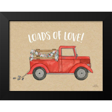 Loads of Love I Black Modern Wood Framed Art Print by Marshall, Laura