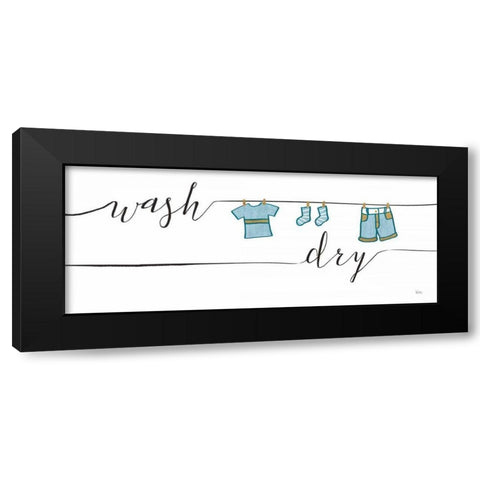 Wash and Dry II Black Modern Wood Framed Art Print with Double Matting by Charron, Veronique
