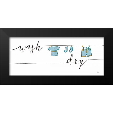 Wash and Dry II Black Modern Wood Framed Art Print by Charron, Veronique