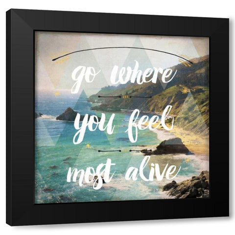 Sea View I Black Modern Wood Framed Art Print by Aiken, Jess