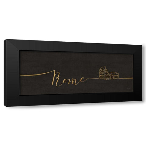 Underlined Cities IV Black Black Modern Wood Framed Art Print by Charron, Veronique