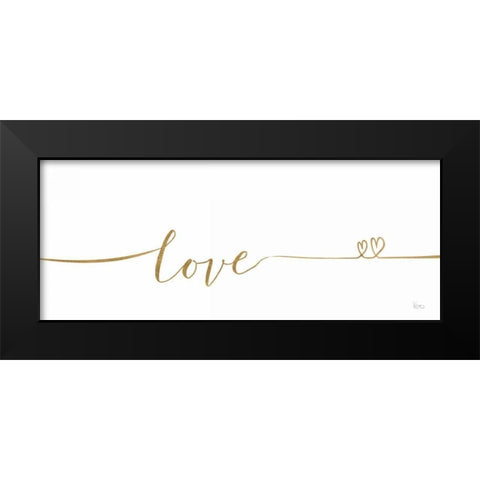 Underlined Thoughts I Black Modern Wood Framed Art Print by Charron, Veronique
