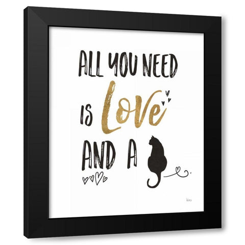 Pet Love IV Black Modern Wood Framed Art Print by Charron, Veronique