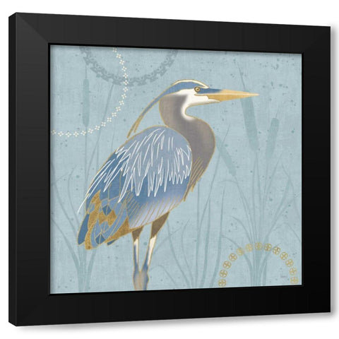 By the Shore II Black Modern Wood Framed Art Print by Charron, Veronique