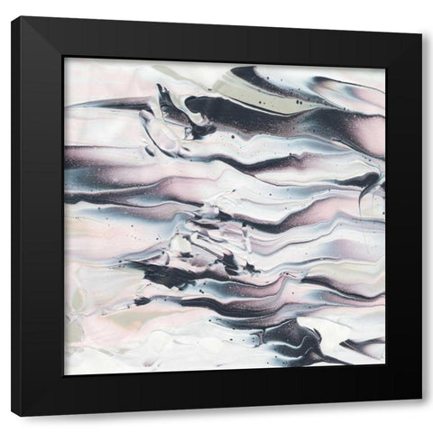 Marbling V Crop Black Modern Wood Framed Art Print with Double Matting by Rhue, Piper