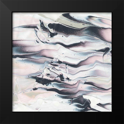 Marbling V Crop Black Modern Wood Framed Art Print by Rhue, Piper