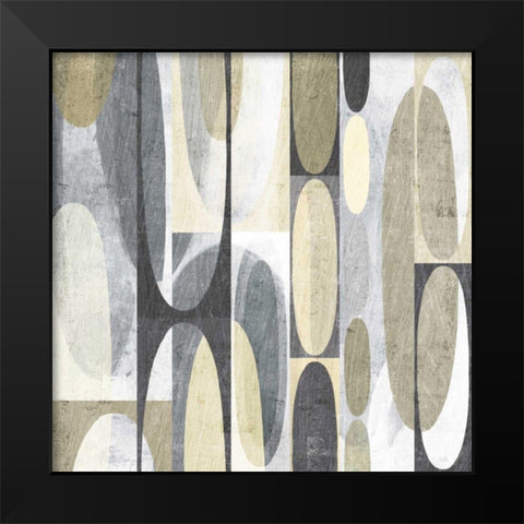 Mod Pods Achroma Black Modern Wood Framed Art Print by Mullan, Michael