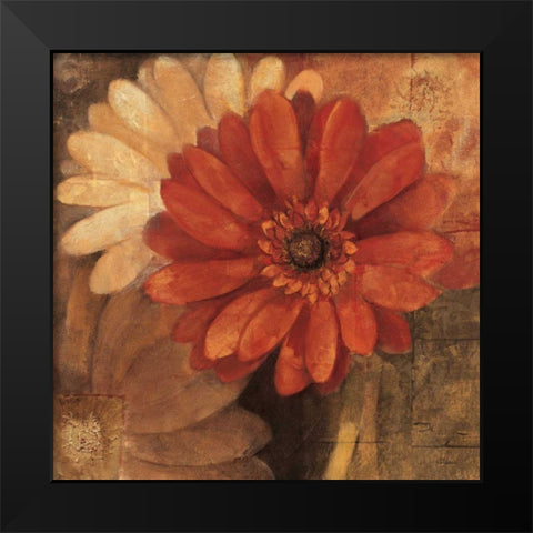 Bold Gerberas III Black Modern Wood Framed Art Print by Hristova, Albena