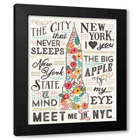 Travel Blossoms II Light Black Modern Wood Framed Art Print by Aiken, Jess