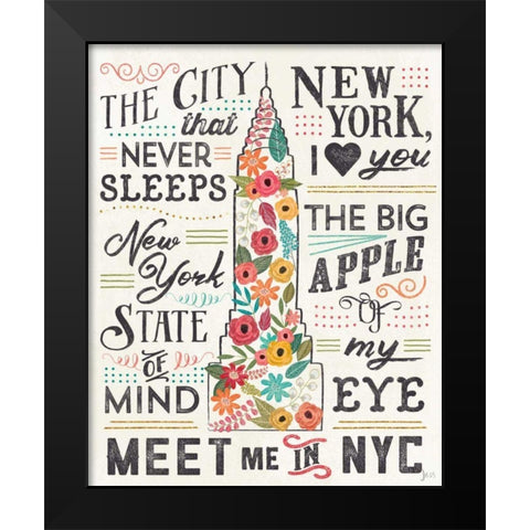 Travel Blossoms II Light Black Modern Wood Framed Art Print by Aiken, Jess