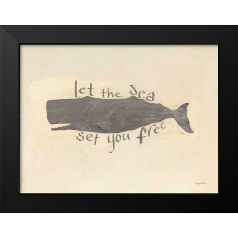 Whale Words II Black Modern Wood Framed Art Print by Tillmon, Avery