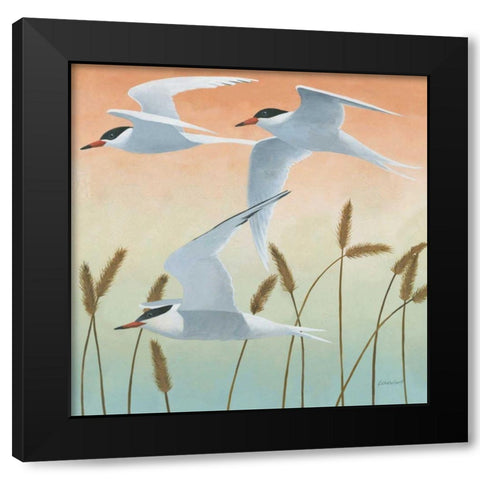 Free as a Bird II v2 Black Modern Wood Framed Art Print with Double Matting by Lovell, Kathrine