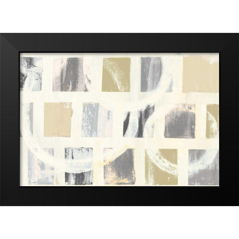Color Block II Crop Archroma Black Modern Wood Framed Art Print by Wild Apple Portfolio