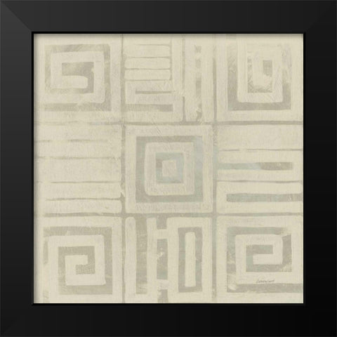 Geometric Tone on Tone III Dark Black Modern Wood Framed Art Print by Lovell, Kathrine