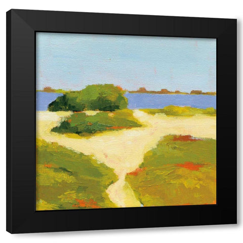 Path to the Beach Black Modern Wood Framed Art Print with Double Matting by Adams, Phyllis