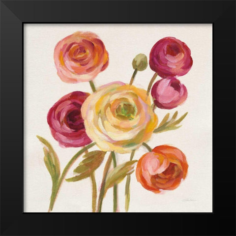 English Garden II Black Modern Wood Framed Art Print by Vassileva, Silvia