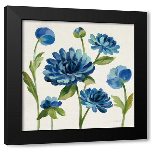 Seaside Garden II Black Modern Wood Framed Art Print with Double Matting by Vassileva, Silvia