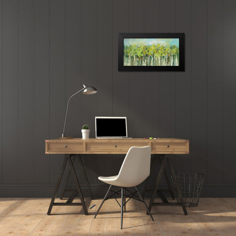 April Tree Trops Black Modern Wood Framed Art Print by Vassileva, Silvia