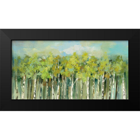 April Tree Trops Black Modern Wood Framed Art Print by Vassileva, Silvia