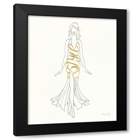 Stylish Sayings I Black Modern Wood Framed Art Print by Wild Apple Graphics