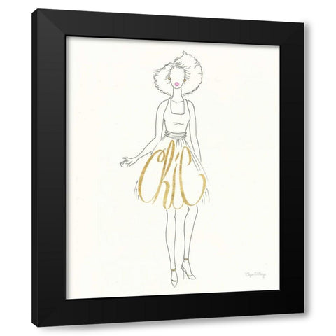 Stylish Sayings II Black Modern Wood Framed Art Print by DeNeige, Elyse