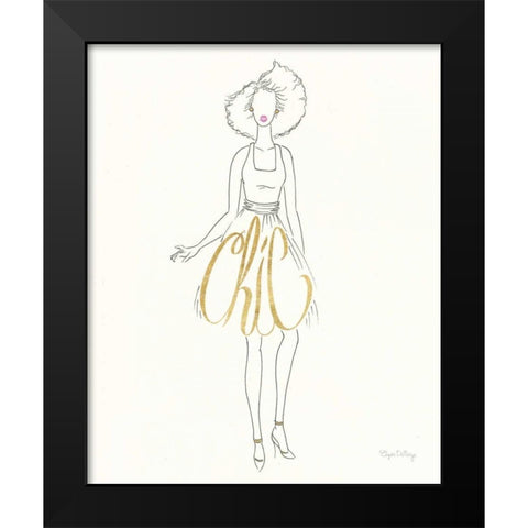 Stylish Sayings II Black Modern Wood Framed Art Print by DeNeige, Elyse