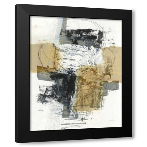 Action I Archroma Black Modern Wood Framed Art Print with Double Matting by Davies, Jane