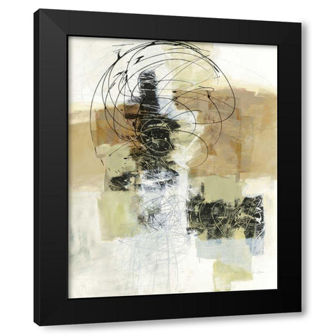 Action II Archroma Black Modern Wood Framed Art Print by Davies, Jane