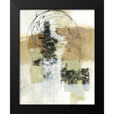 Action II Archroma Black Modern Wood Framed Art Print by Davies, Jane