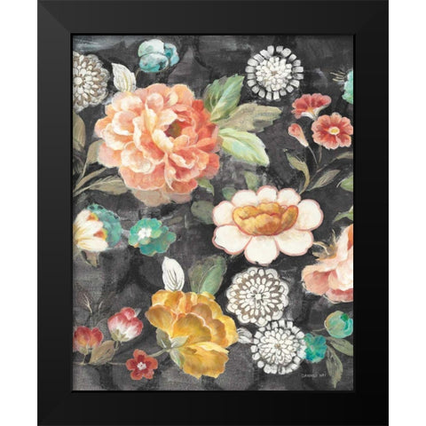 Garden of Delight Black II Black Modern Wood Framed Art Print by Nai, Danhui