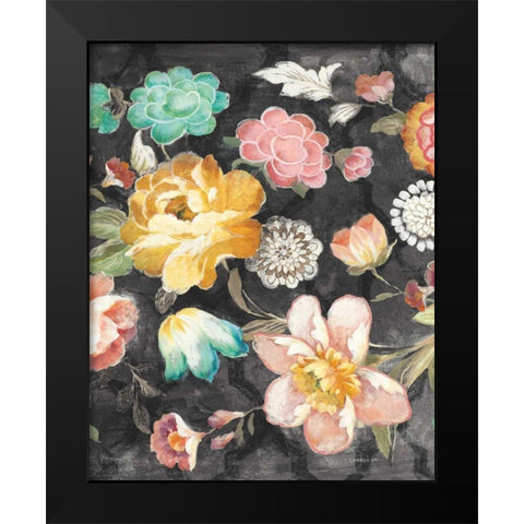 Garden of Delight Black III Black Modern Wood Framed Art Print by Nai, Danhui