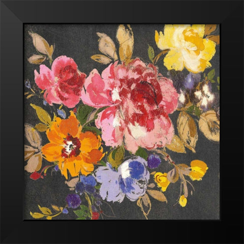 Summer Garden II Black Black Modern Wood Framed Art Print by Wild Apple Portfolio