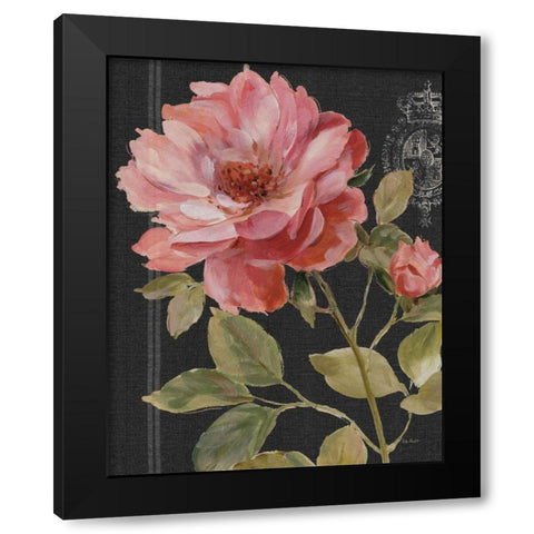 Harmonious Rose Black Black Modern Wood Framed Art Print with Double Matting by Audit, Lisa