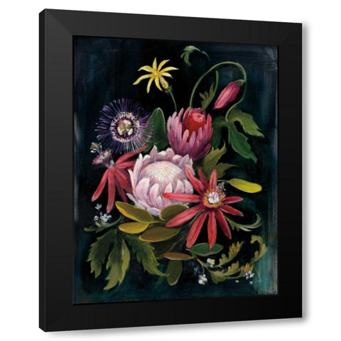 Flower Show II Black Modern Wood Framed Art Print with Double Matting by Purinton, Julia