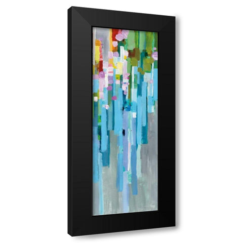 Rainbow of Stripes II Black Modern Wood Framed Art Print by Nai, Danhui