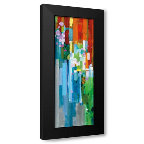 Rainbow of Stripes III Black Modern Wood Framed Art Print with Double Matting by Nai, Danhui